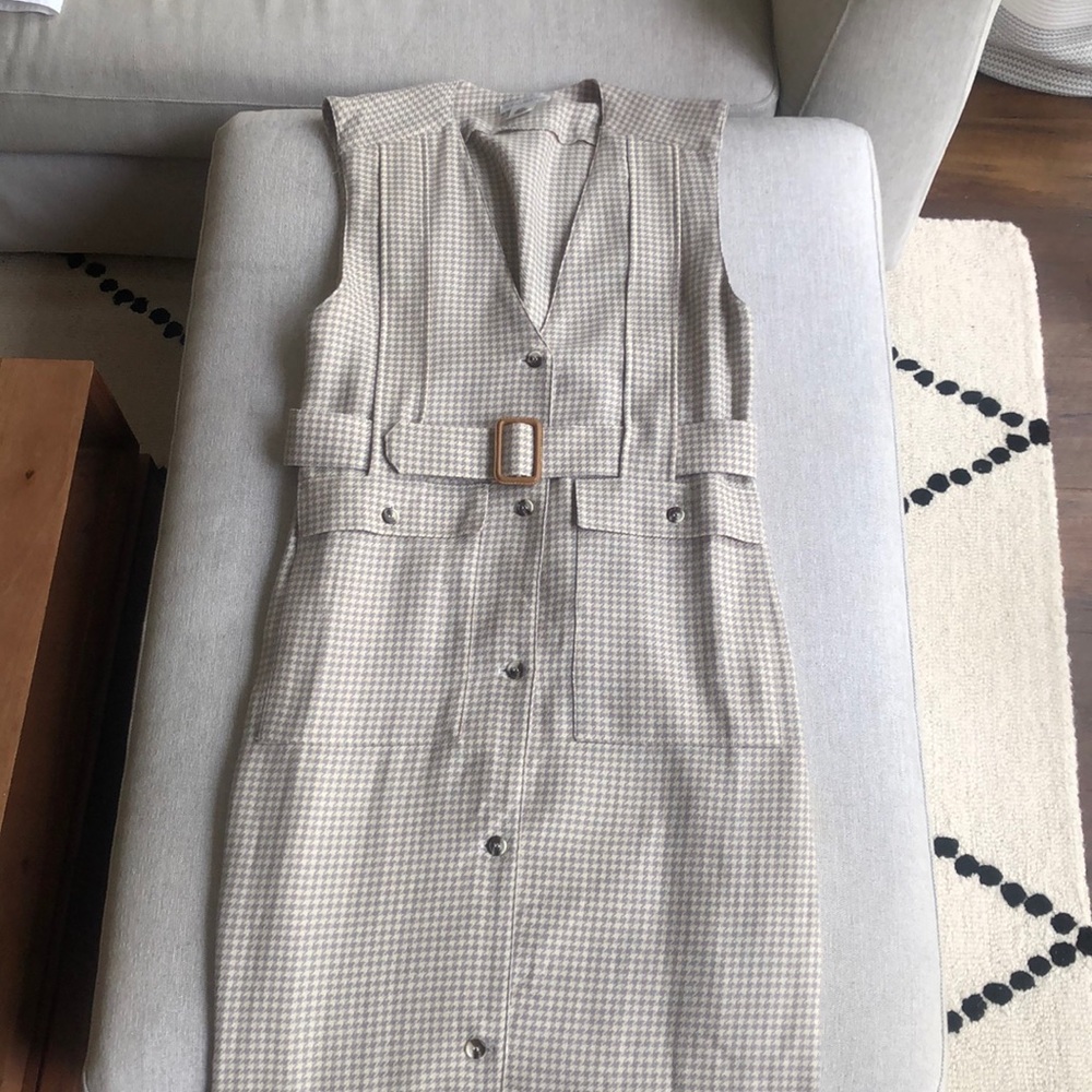 ✨Vintage Wool Houndstooth Sung Sport Dress Sz 10 ✨ - Picture 1 of 9